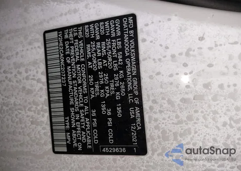 2022 Volkswagen Atlas Cross Sport 3.6L V6 Se W/Technology z USA, uszkodzony, nr VIN 1V2HE2CA0NC207237